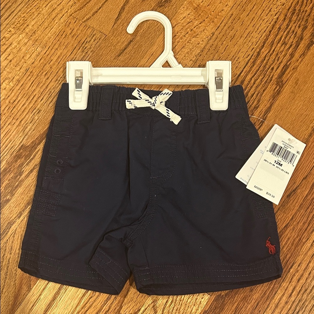 Ralph Lauren Navy Blue Cotton Chino Kids Short